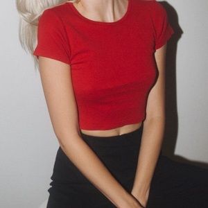 Brandy Melville Red Baby T-shirt